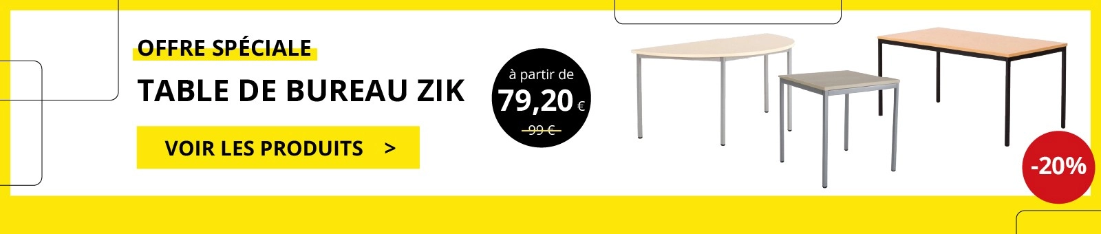 Table de bureau ZIK offre spéciale